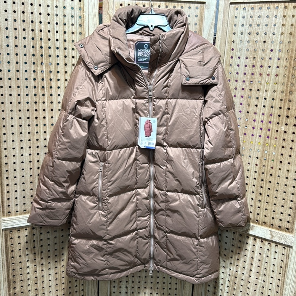 Mondetta Ladies' Square mid-length Quilted Down Parka nwt